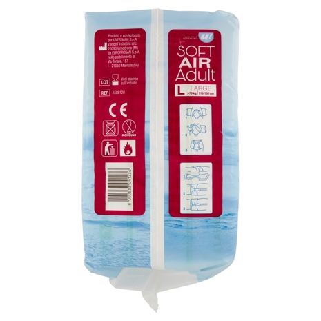 Pannolino Adulto Soft Air Adult Large U! Confronta e Risparmia - 15 Pezzi